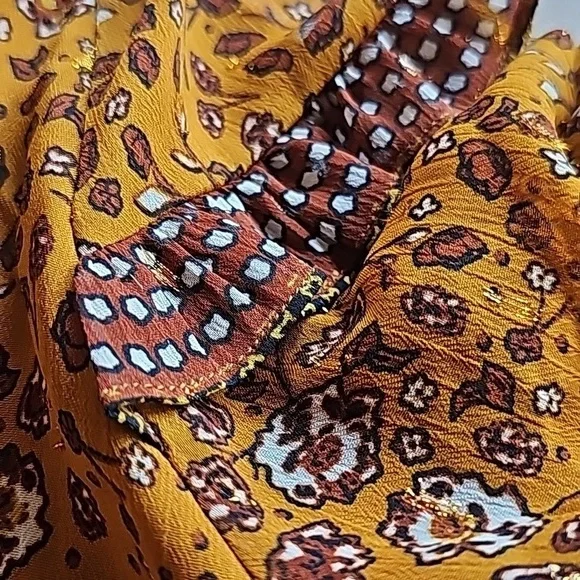 House Of Harlow 1960 Long Sleeve Tiered Ruffle Mini Dress Size M - Picture 16 of 16